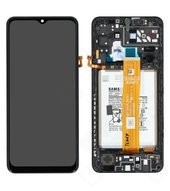 Display (LCD + Touch) + Frame + Battery für A047F Samsung Galaxy A04s - black