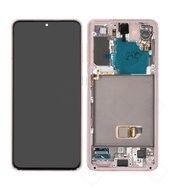 Display (LCD + Touch) + Frame no Camera für G991B Samsung Galaxy S21 - phantom pink