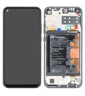 Display (LCD + Touch) + Frame + Battery für HUAWEI P40 Lite E - black