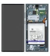 Display (LCD + Touch) + Frame + Battery für S908B Samsung Galaxy S22 Ultra - green