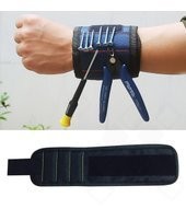Magnetic Wristband Storage Pocket - black