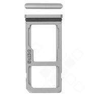 SIM / SD Tray für TA-1004 Nokia 8 DUAL - silver grey