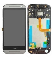 Display (LCD + Touch) + Frame für HTC One mini 2, M8 mini - gunmetal grey