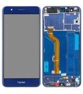 Display (LCD + Touch) + Frame für FRD-L19 Huawei Honor 8 DUAL - blue