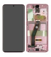 Display (LCD + Touch) + Frame für G980F, G981B Samsung Galaxy S20, S20 5G - cloud pink