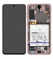 Display (LCD + Touch) + Frame + Battery für G991B Samsung Galaxy S21 - phantom pink