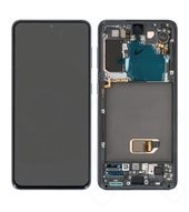 Display (LCD + Touch) + Frame no Camera für G991B Samsung Galaxy S21 - phantom grey