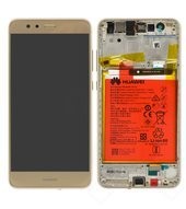 Display (LCD + Touch) + Frame + Battery für Huawei P10 Lite - gold