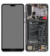 Display (LCD + Touch) + Frame + Battery für (CLT-L29), (CLT-L09) Huawei P20 Pro Dual - twilight